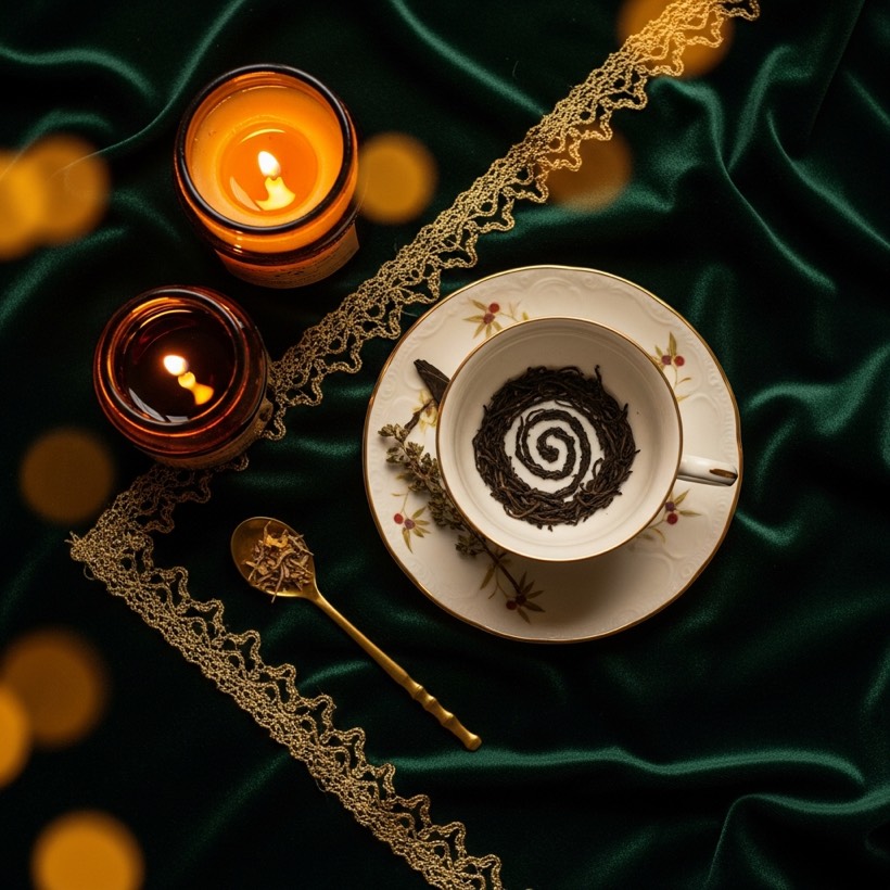 Tea leaf reading cup
